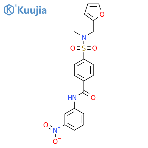4-{(furan-2-yl)methyl(methyl)sulfamoyl}-N-(3-nitrophenyl)benzamide structure