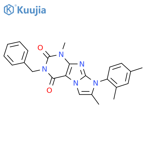 3-benzyl-8-(2,4-dimethylphenyl)-1,7-dimethyl-1H,2H,3H,4H,8H-imidazo1,2-gpurine-2,4-dione structure
