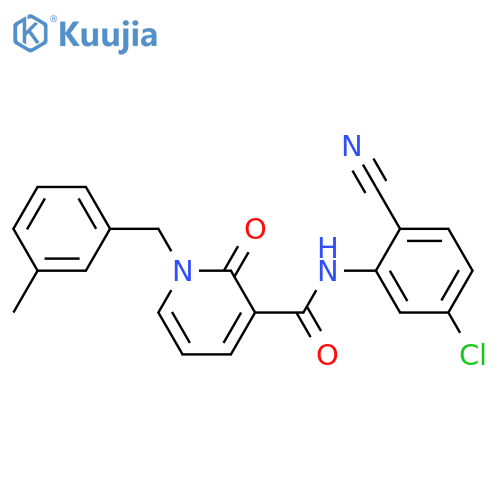 N-(5-chloro-2-cyanophenyl)-1-(3-methylphenyl)methyl-2-oxo-1,2-dihydropyridine-3-carboxamide structure