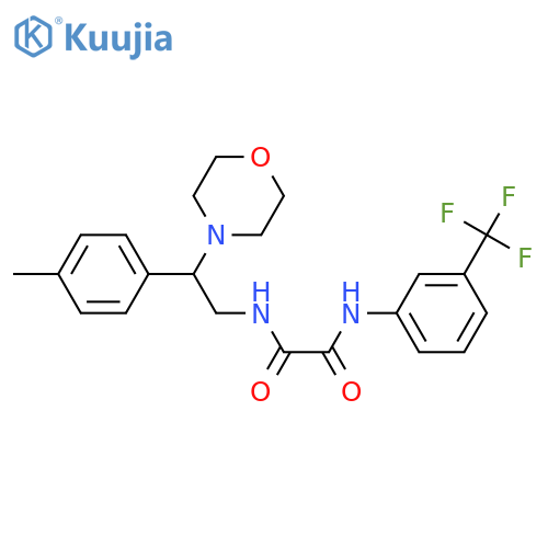 N'-2-(4-methylphenyl)-2-(morpholin-4-yl)ethyl-N-3-(trifluoromethyl)phenylethanediamide structure