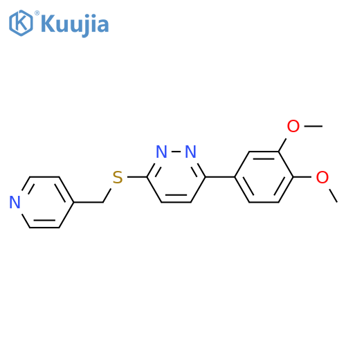3-(3,4-dimethoxyphenyl)-6-{(pyridin-4-yl)methylsulfanyl}pyridazine structure