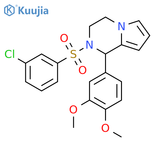 2-(3-chlorobenzenesulfonyl)-1-(3,4-dimethoxyphenyl)-1H,2H,3H,4H-pyrrolo1,2-apyrazine structure