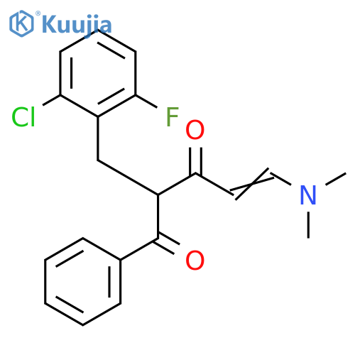 (E)-2-(2-Chloro-6-fluorobenzyl)-5-(dimethylamino)-1-phenyl-4-pentene-1,3-dione structure
