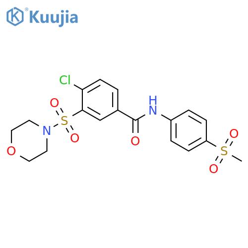 4-chloro-N-(4-methanesulfonylphenyl)-3-(morpholine-4-sulfonyl)benzamide structure