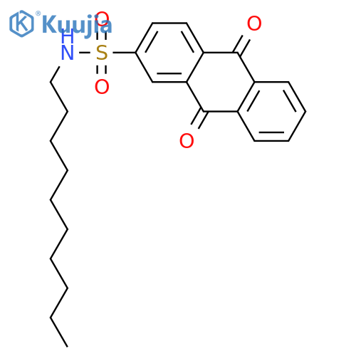 N-decyl-9,10-dioxo-9,10-dihydroanthracene-2-sulfonamide structure