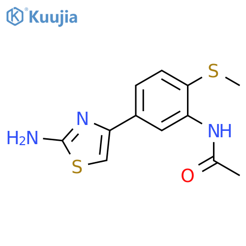 Acetamide, N-[5-(2-amino-4-thiazolyl)-2-(methylthio)phenyl]- structure