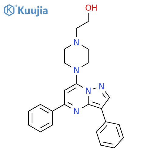 2-(4-{3,5-diphenylpyrazolo1,5-apyrimidin-7-yl}piperazin-1-yl)ethan-1-ol structure