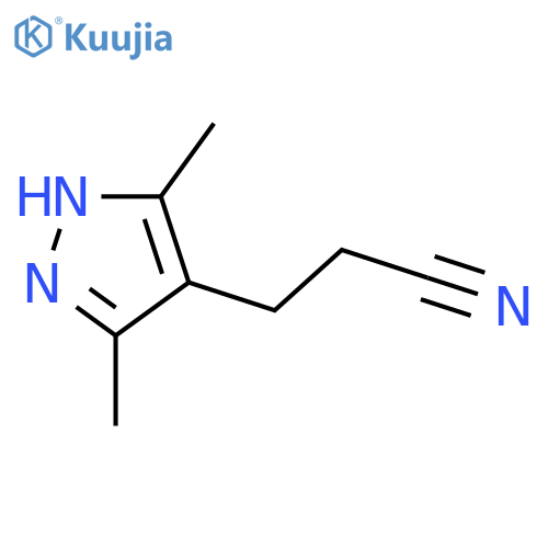 3-(3,5-dimethyl-1H-pyrazol-4-yl)propanenitrile structure