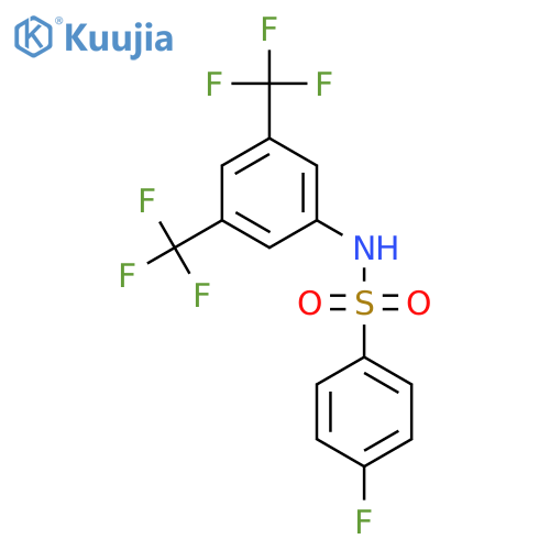 N-[3,5-bis(trifluoromethyl)phenyl]-4-fluorobenzenesulfonamide structure