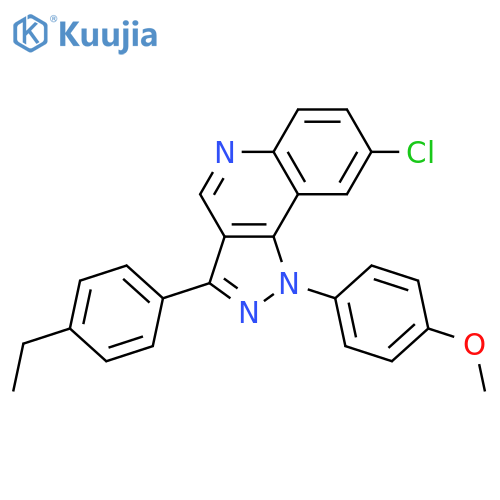 8-chloro-3-(4-ethylphenyl)-1-(4-methoxyphenyl)-1H-pyrazolo4,3-cquinoline structure