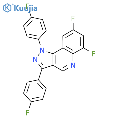 6,8-difluoro-1,3-bis(4-fluorophenyl)-1H-pyrazolo4,3-cquinoline structure