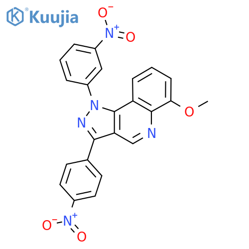 6-methoxy-1-(3-nitrophenyl)-3-(4-nitrophenyl)-1H-pyrazolo4,3-cquinoline structure