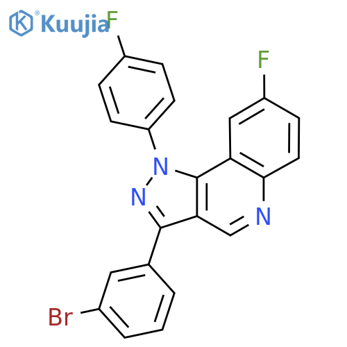 3-(3-bromophenyl)-8-fluoro-1-(4-fluorophenyl)-1H-pyrazolo4,3-cquinoline structure