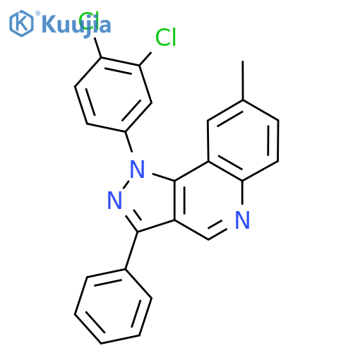 1-(3,4-dichlorophenyl)-8-methyl-3-phenyl-1H-pyrazolo4,3-cquinoline structure