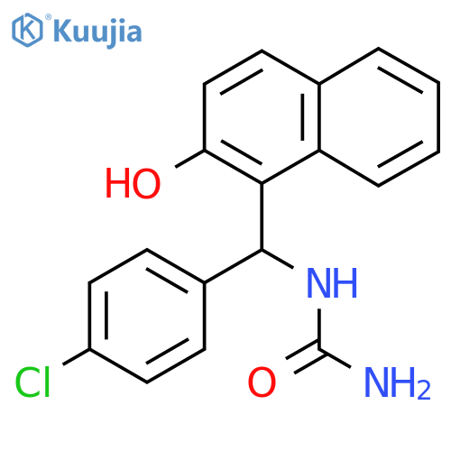 1-((4-Chlorophenyl)(2-hydroxynaphthalen-1-YL)methyl)urea structure