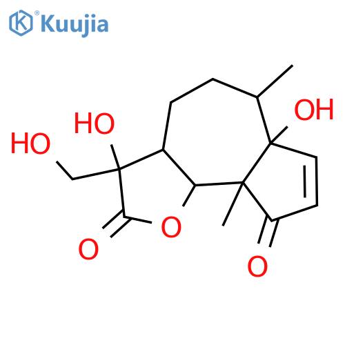 1,11,13-Trihydroxy-4-oxo-2-pseudoguaien-12,6-olide; (1α,5β,6β,10β,11αOH)-form structure