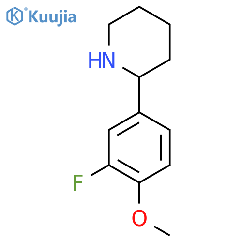 2-(3-fluoro-4-methoxyphenyl)piperidine structure