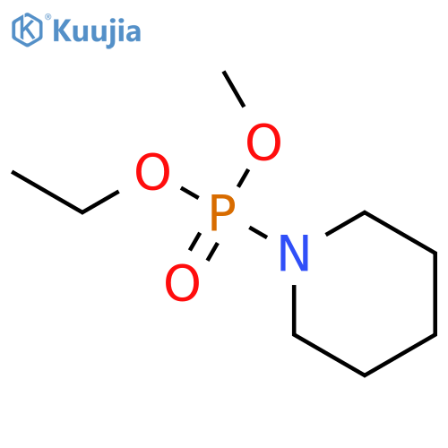 Phosphonic acid, piperidino-, ethyl methyl ester structure