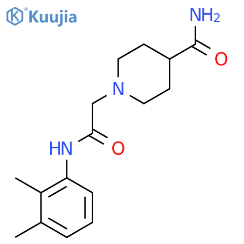1-{(2,3-dimethylphenyl)carbamoylmethyl}piperidine-4-carboxamide structure