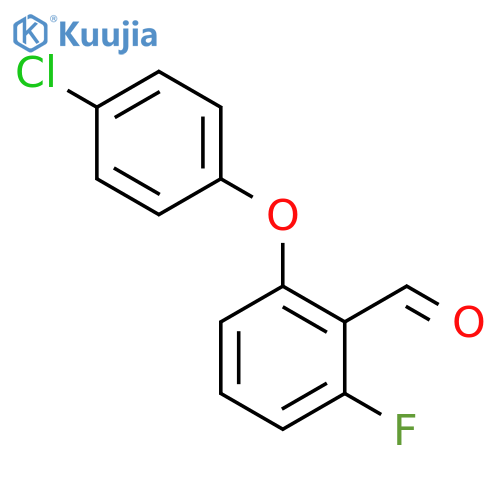 2-(4-Chlorophenoxy)-6-fluorobenzaldehyde structure