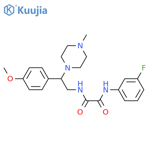 N'-(3-fluorophenyl)-N-2-(4-methoxyphenyl)-2-(4-methylpiperazin-1-yl)ethylethanediamide structure