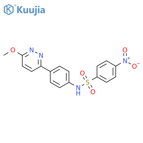 N-4-(6-methoxypyridazin-3-yl)phenyl-4-nitrobenzene-1-sulfonamide structure