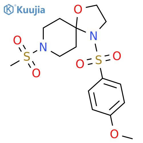 8-methanesulfonyl-4-(4-methoxybenzenesulfonyl)-1-oxa-4,8-diazaspiro4.5decane structure