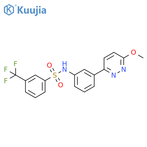 N-3-(6-methoxypyridazin-3-yl)phenyl-3-(trifluoromethyl)benzene-1-sulfonamide structure