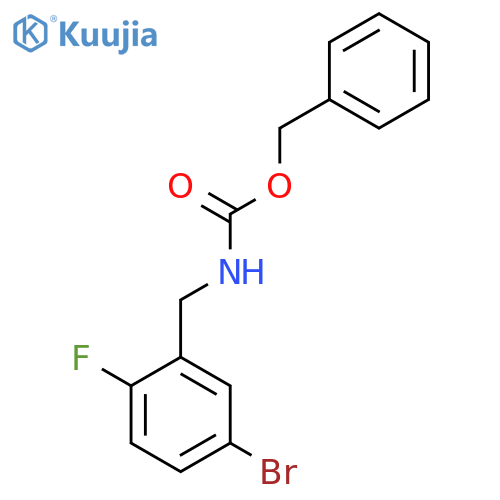 benzyl N-[(5-bromo-2-fluorophenyl)methyl]carbamate structure