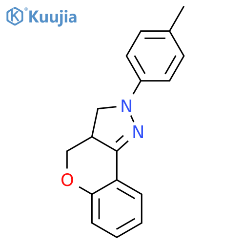 [1]Benzopyrano[4,3-c]pyrazole, 2,3,3a,4-tetrahydro-2-(4-methylphenyl)- structure
