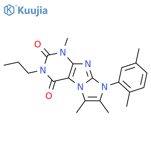 8-(2,5-dimethylphenyl)-1,6,7-trimethyl-3-propyl-1H,2H,3H,4H,8H-imidazo1,2-gpurine-2,4-dione structure