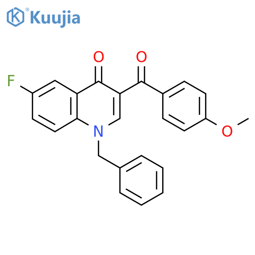 1-Benzyl-6-fluoro-3-(4-methoxybenzoyl)-1,4-dihydroquinolin-4-one structure