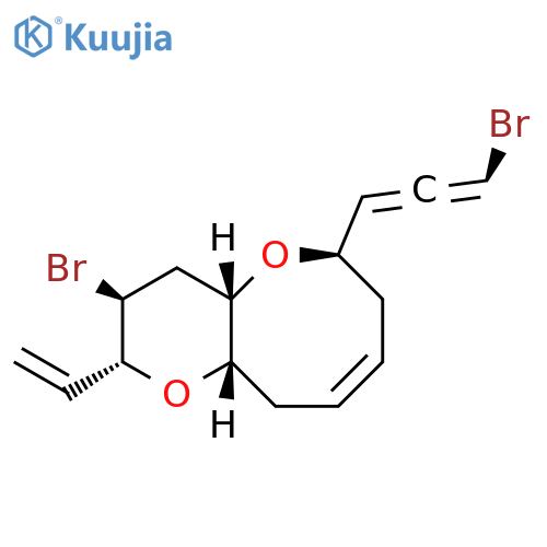 Pyrano[3,2-b]oxocin, 3-bromo-6-[(1R)-3-bromo-1,2-propadien-1-yl]-2-ethenyl-2,3,4,4a,6,7,10,10a-octahydro-, (2R,3S,4aS,6R,10aS)- structure