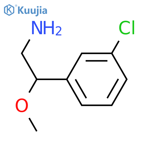 2-(3-chlorophenyl)-2-methoxyethan-1-amine structure