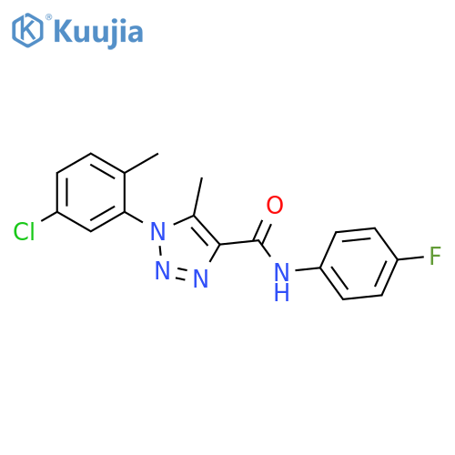 1-(5-chloro-2-methylphenyl)-N-(4-fluorophenyl)-5-methyl-1H-1,2,3-triazole-4-carboxamide structure