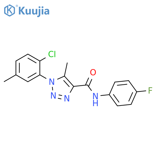 1-(2-Chloro-5-methylphenyl)-N-(4-fluorophenyl)-5-methyl-1H-1,2,3-triazole-4-carboxamide structure