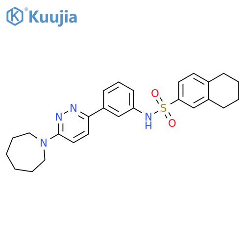 N-{3-6-(azepan-1-yl)pyridazin-3-ylphenyl}-5,6,7,8-tetrahydronaphthalene-2-sulfonamide structure