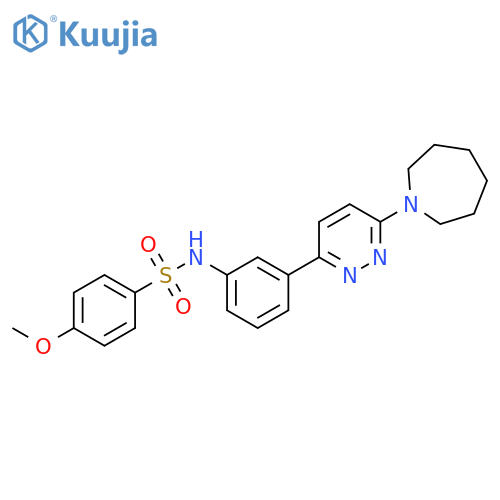 N-{3-6-(azepan-1-yl)pyridazin-3-ylphenyl}-4-methoxybenzene-1-sulfonamide structure