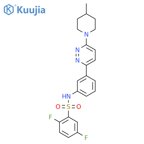 2,5-difluoro-N-{3-6-(4-methylpiperidin-1-yl)pyridazin-3-ylphenyl}benzene-1-sulfonamide structure