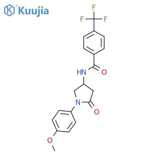 N-1-(4-methoxyphenyl)-5-oxopyrrolidin-3-yl-4-(trifluoromethyl)benzamide structure