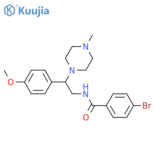 4-bromo-N-2-(4-methoxyphenyl)-2-(4-methylpiperazin-1-yl)ethylbenzamide structure