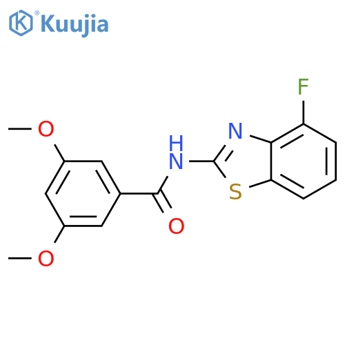 N-(4-fluoro-1,3-benzothiazol-2-yl)-3,5-dimethoxybenzamide structure
