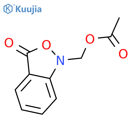 2,1-Benzisoxazol-3(1H)-one, 1-[(acetyloxy)methyl]- structure