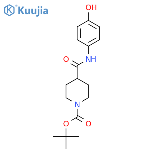 tert-butyl 4-(4-hydroxyphenyl)carbamoylpiperidine-1-carboxylate structure