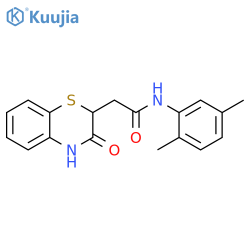 N-(2,5-dimethylphenyl)-2-(3-oxo-3,4-dihydro-2H-1,4-benzothiazin-2-yl)acetamide structure