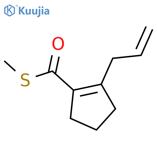 1-Cyclopentene-1-carbothioic acid, 2-(2-propenyl)-, S-methyl ester structure