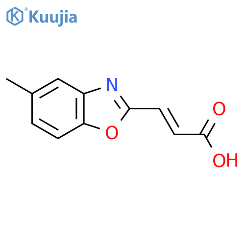 2-Propenoic acid, 3-(5-methyl-2-benzoxazolyl)- structure