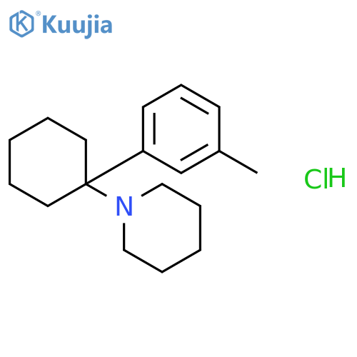 PIPERIDINE, 1-[1-(3-METHYLPHENYL)CYCLOHEXYL]-, HYDROCHLORIDE structure
