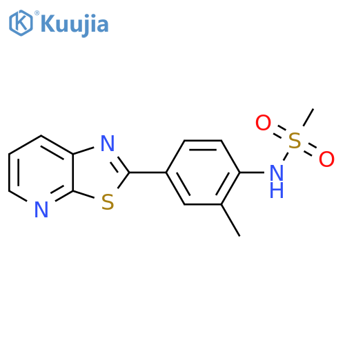 N-(2-methyl-4-(thiazolo[5,4-b]pyridin-2-yl)phenyl)methanesulfonamide structure