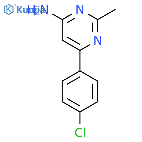 6-(4-chlorophenyl)-2-methylpyrimidin-4-amine structure
